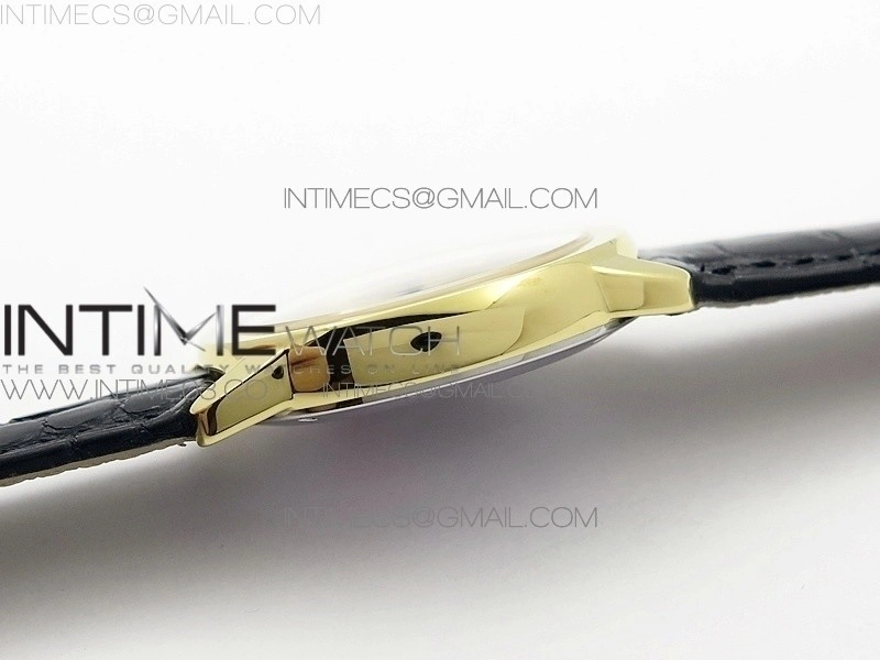 Ronde Solo de Cartier 29.5mm YG K11 1:1 Best Edition White Dial on Black Croco Leather Strap Ronda Quartz